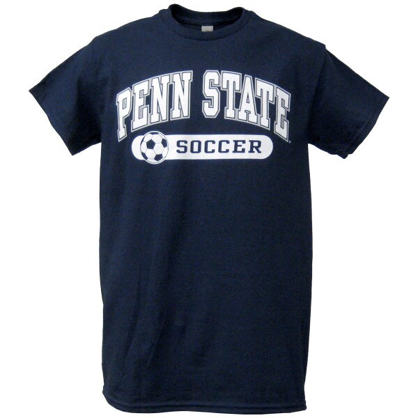 navy short sleeve t-shirt with Penn State Soccer